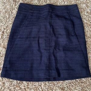 Navy and black tweed skirt
